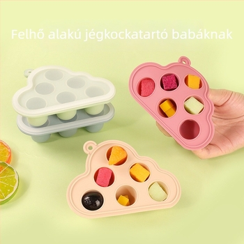 Felhő alakú szilikon babaétel-forma – fagyasztáshoz, gőzöléshez és sütéshez