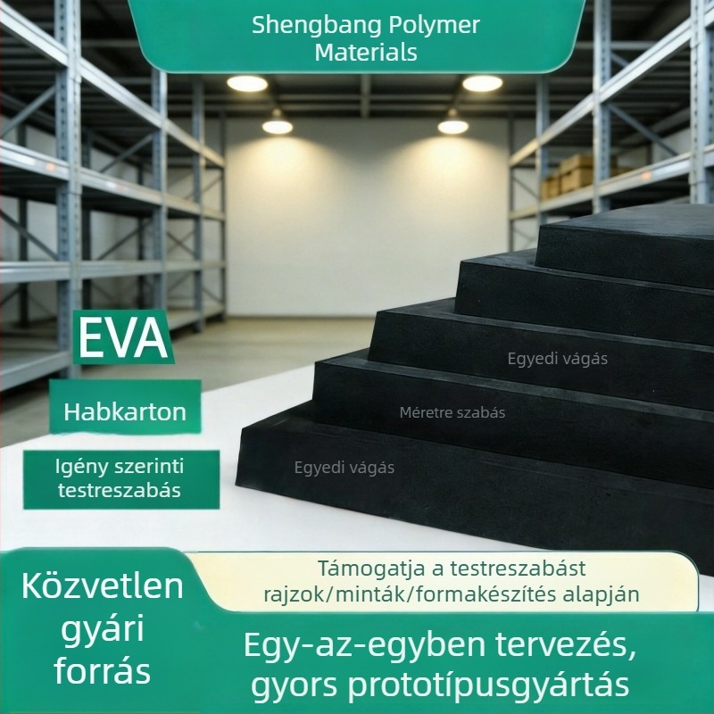 38/60 fokos EVA hablap fekete, magas sűrűségű EVA hablap, ütődésvédő csomagoláshoz, testreszabás