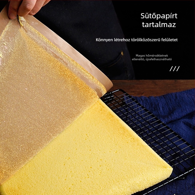 28 cm-es négyzetes torta tekercs forma, tapadásmentes, szénacél sütőforma, otthoni sütéshez