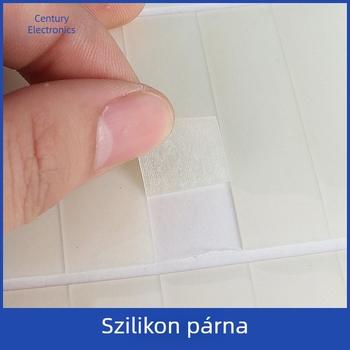 Körkörös szilikon pad, kétoldalas ragasztóval, önálló tapadó lábpad, fekete, kopásálló, magas viszkozitású, csúszásmentes elektronikai eszközökhöz