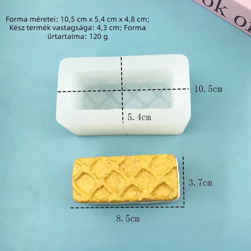 Szilikon sütőforma kockás mintázattal, kézzel forgatható forma, mousse tortákhoz és csokoládéhoz, élelmiszer-minőség