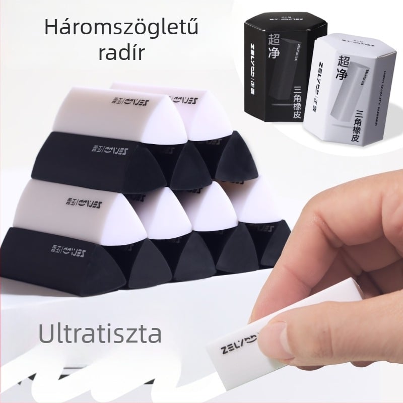 Zhenglin háromszög radír gyerekeknek, 2B, dobozos csomagolásban, rajzathoz, nyom nélkül