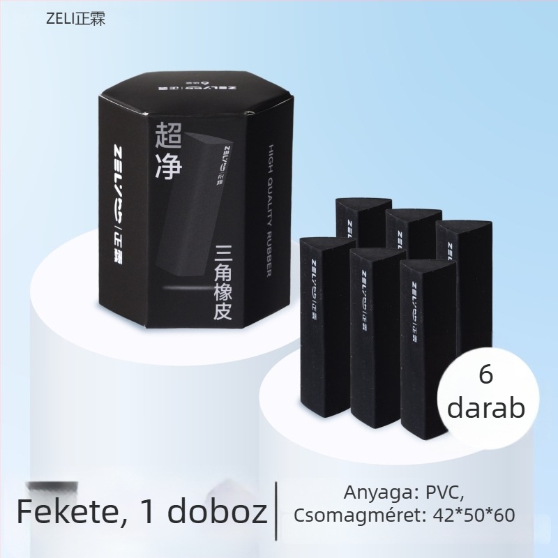 Zhenglin háromszög radír gyerekeknek, 2B, dobozos csomagolásban, rajzathoz, nyom nélkül