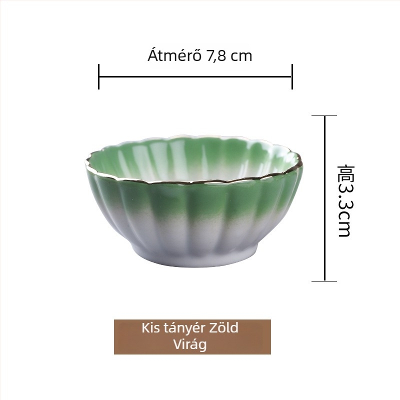 Japán stílusú porcelán mini tál négy rekeszben bambusz dobozban – desszerttál