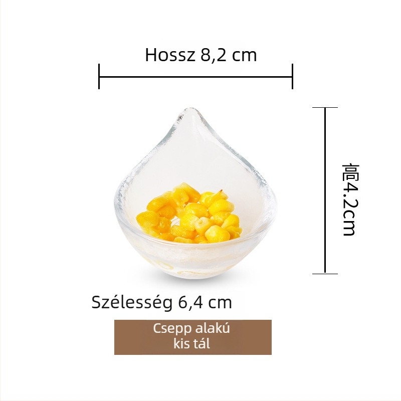 Japán stílusú porcelán mini tál négy rekeszben bambusz dobozban – desszerttál