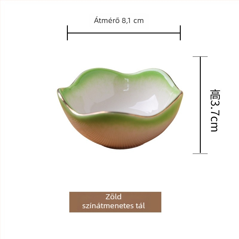 Japán stílusú porcelán mini tál négy rekeszben bambusz dobozban – desszerttál