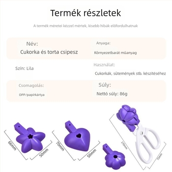 Három darabos, szabálytalan alakú süteményforma-készlet olló-stílusban