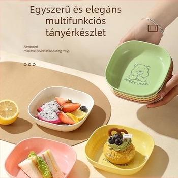 Hexagonális rozsdamentes acél tál alapzattal, élelmiszer-minőségű, kis nassolnivaló tál