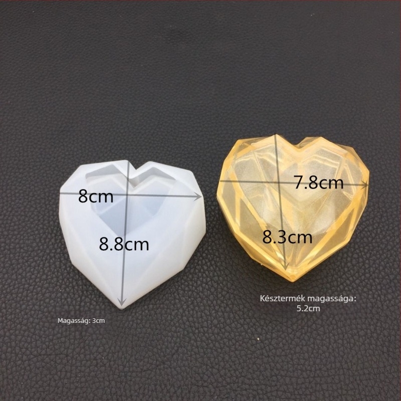 DIY kristályos gyanta geometri kuszív tároló doboz formája, szilikon sütőforma tükörfényes felülettel