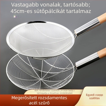 Nagy méretű rozsdamentes acél mélyfőzéshez való szita kereskedelmi konyhák számára