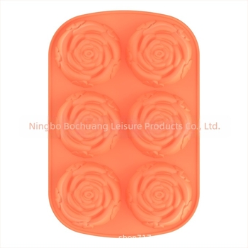 6 rózsa alakú szilikon tortaforma