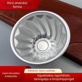 M-E08 Kisméretű, oldható aljú ananász forma, anodizált sütőforma tortákhoz, kenyérhez, pudinghoz és zseléhez, könnyű kiemelés