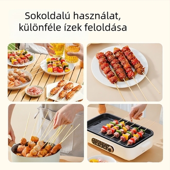 Seven Bears egyszer használatos bambusz nyárs grillhez, 0,3 × 25 cm, vastagabbak, húsokhoz, zöldségekhez és gyümölcsökhöz, 60 vagy 100 darab