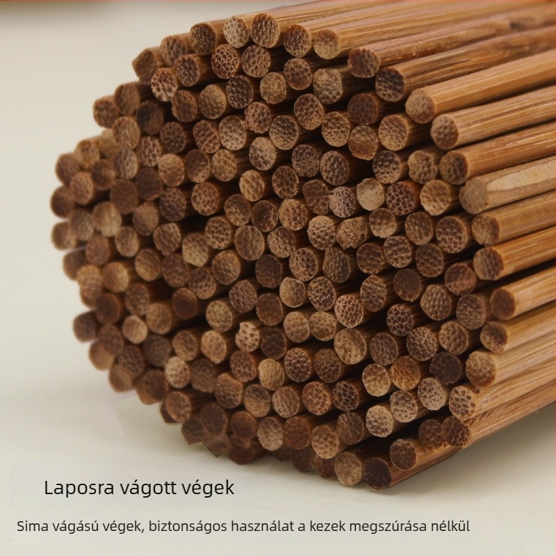 Szénizált bambusznyársak, rendkívül kemények, 3,0 mm átmérő, 30 cm hosszú, egyszer használatos grillhez