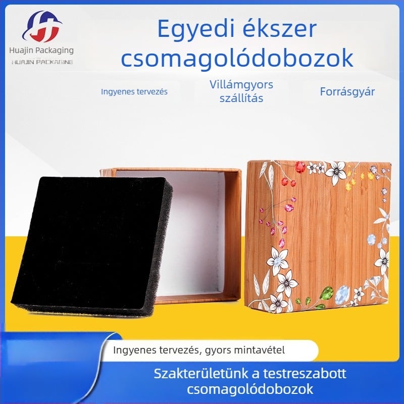 Luxus ékszeres doboz fa mintázatú külsővel – nyakláncok, karkötők, fülbevalók és gyűrűk számára, kifinomult csomagolás egyedi tervezéssel