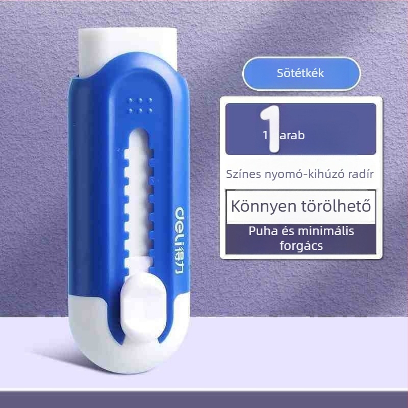 Deli VP455 Színes nyomó- és húzóradír általános iskola számára — minimális nyomok, kevés morzsa