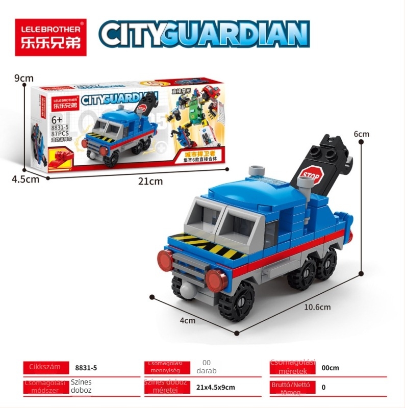 LELE BROTHER LEGO-kompatibilis: űr-, katonai és tűzoltó robot puzzle építőelemek gyerekeknek, ABS műanyag, 400–800 darab