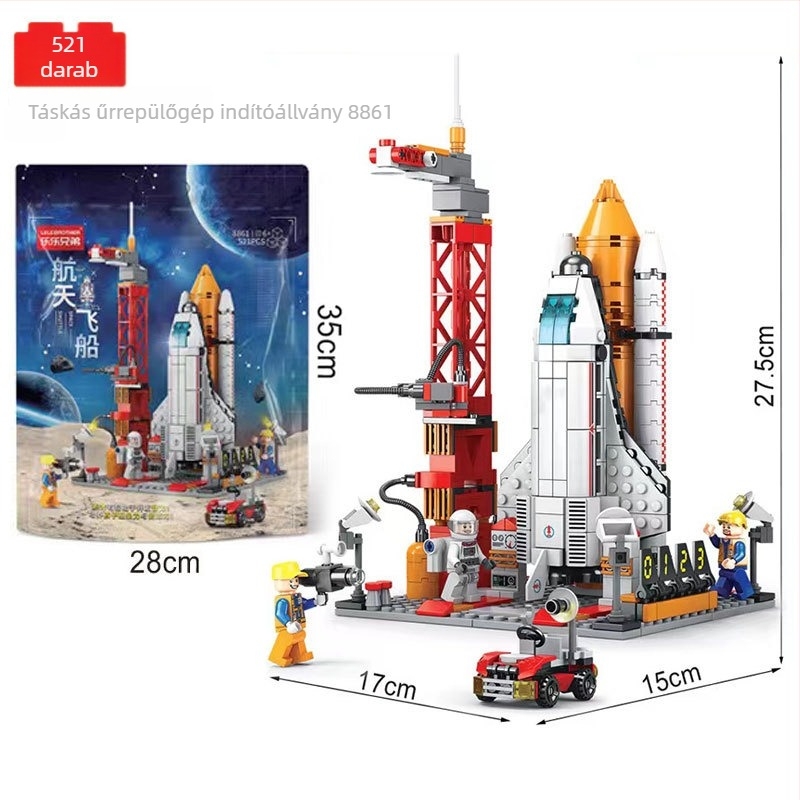 LELE BROTHER LEGO-kompatibilis: űr-, katonai és tűzoltó robot puzzle építőelemek gyerekeknek, ABS műanyag, 400–800 darab