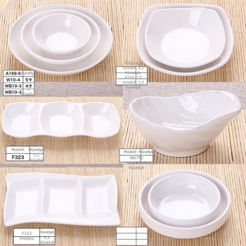Kétrekeszes melamin tál porcelánhatású, kis mártogatós tál hot pothoz, átmérő 12–14,9 cm