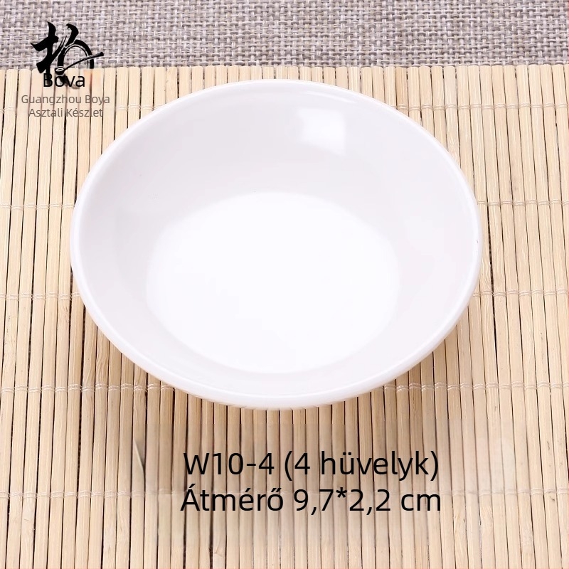 Kétrekeszes melamin tál porcelánhatású, kis mártogatós tál hot pothoz, átmérő 12–14,9 cm