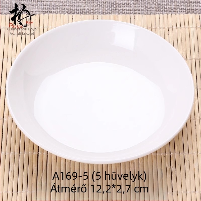 Kétrekeszes melamin tál porcelánhatású, kis mártogatós tál hot pothoz, átmérő 12–14,9 cm