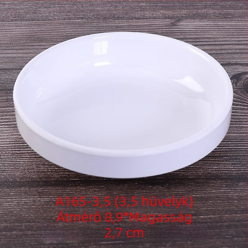 Kétrekeszes melamin tál porcelánhatású, kis mártogatós tál hot pothoz, átmérő 12–14,9 cm