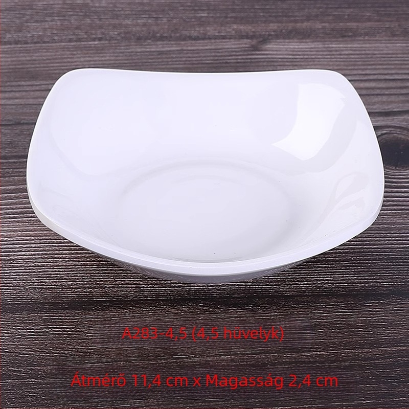 Kétrekeszes melamin tál porcelánhatású, kis mártogatós tál hot pothoz, átmérő 12–14,9 cm