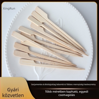 Egyszer használatos bambusznyársak grillzéshez, utcai ételekhez és nassoláshoz