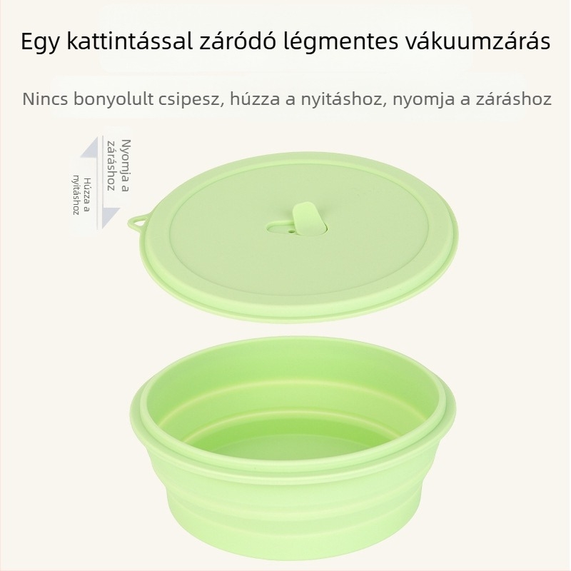 Élelmiszer-minőségű szilikon ebédes doboz, mikrohullámú sütőben használható, hőálló, otthoni Bento doboz és babaétel tál
