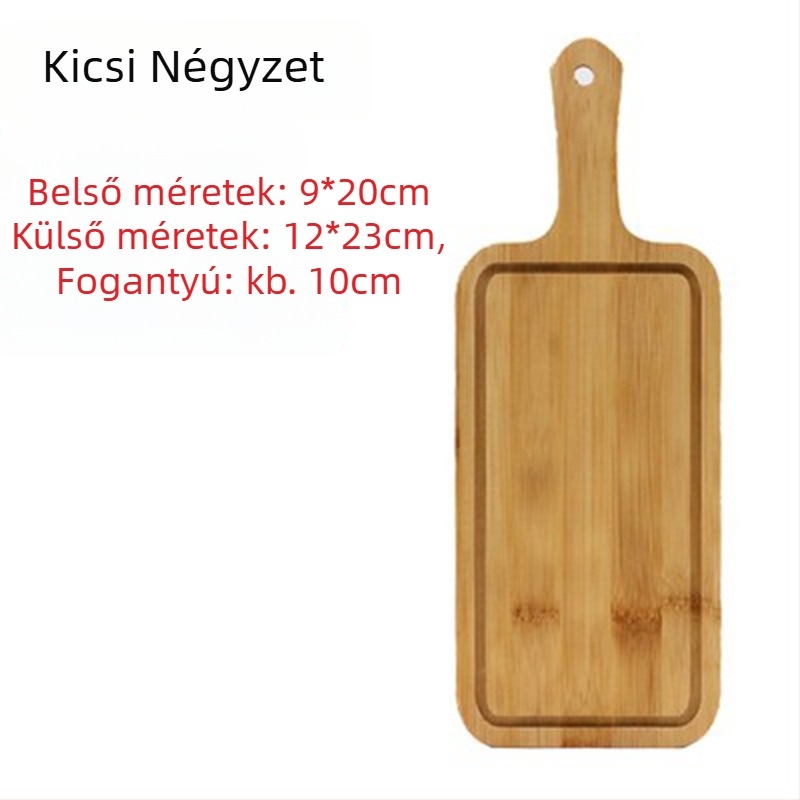Bambuszból készült tálca - pizza deszka, kerek vagy négyszögletes, átmérő 20 cm