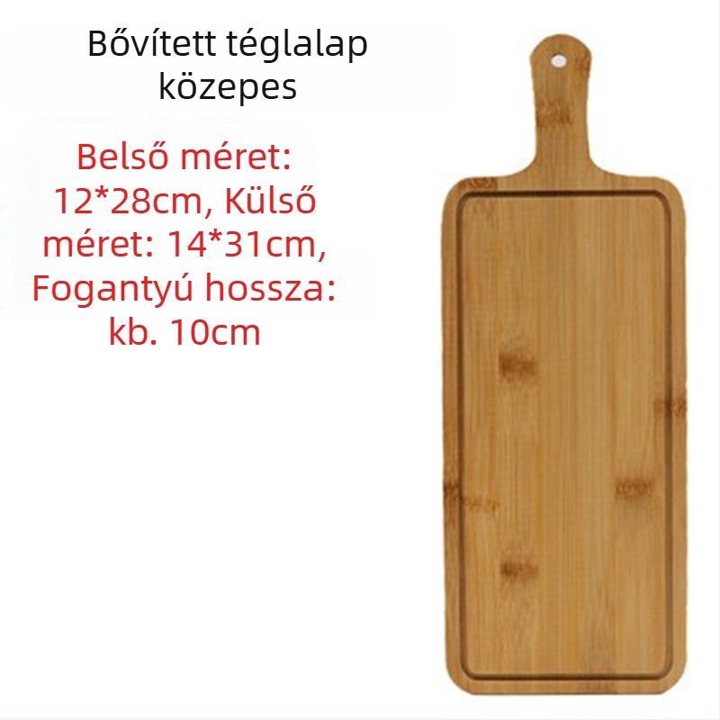 Bambuszból készült tálca - pizza deszka, kerek vagy négyszögletes, átmérő 20 cm
