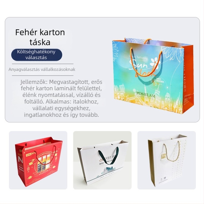 Személyre szabott papírtáska ajándékhoz logóval