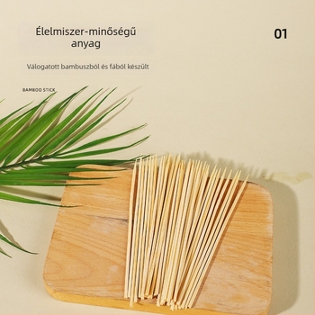 Egyszer használatos bambusz nyársak kereskedelmi felhasználásra – élelmiszer-minőségű nyársak utcai árusoknak, grillezéshez és sütéshez