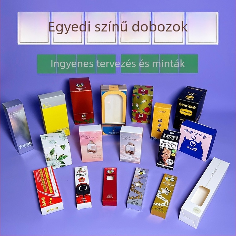 Személyre szabott színes nyomtatású kozmetikai ajándékdoboz emelőfedővel, fehér karton