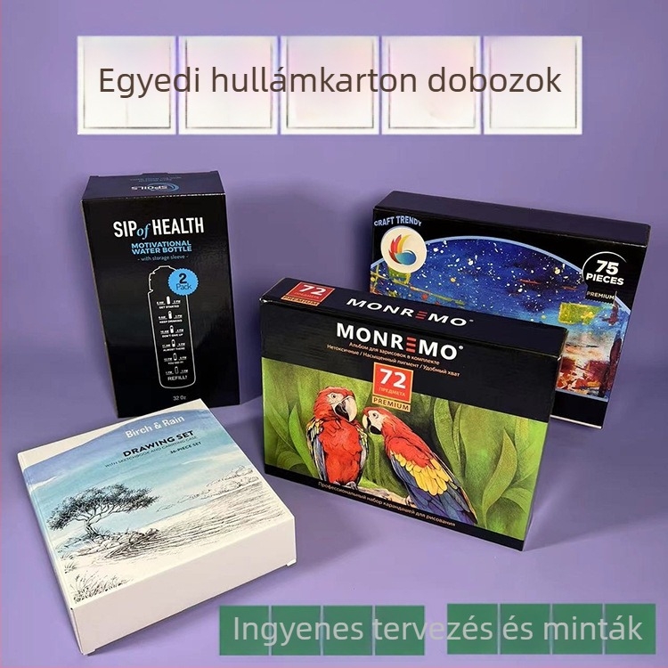 Személyre szabott színes nyomtatású kozmetikai ajándékdoboz emelőfedővel, fehér karton