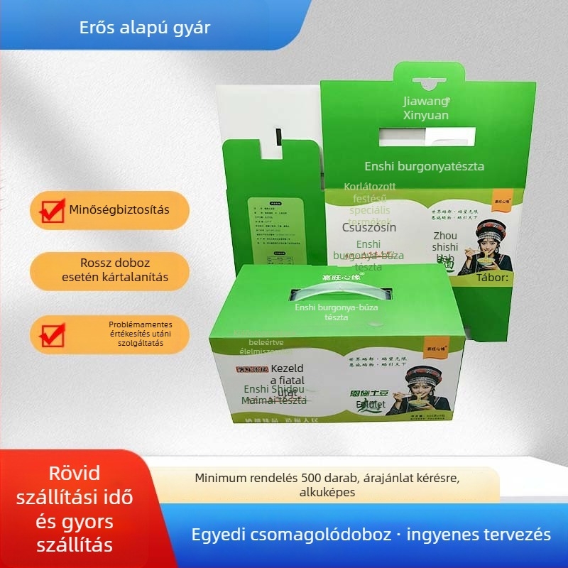 Testreszabható alulzáródó papírdoboz prémium élelmiszer- és ajándékcsomagoláshoz