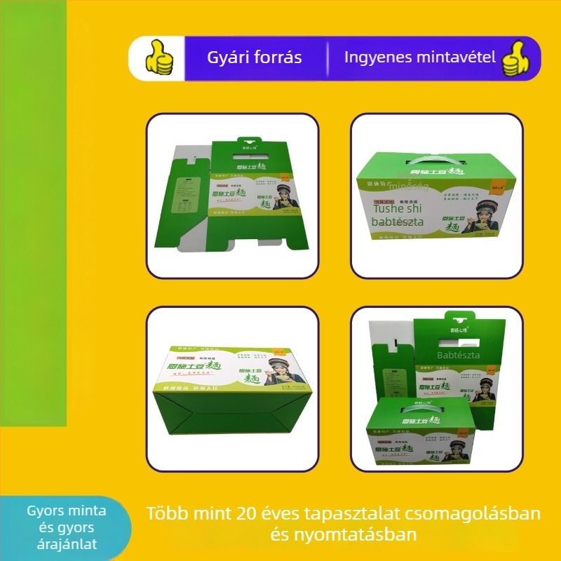 Testreszabható alulzáródó papírdoboz prémium élelmiszer- és ajándékcsomagoláshoz