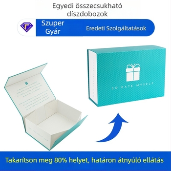 Mágneses záródású karton ajándékdoboz könyv-stílusban, testreszabható kis sorozatokhoz