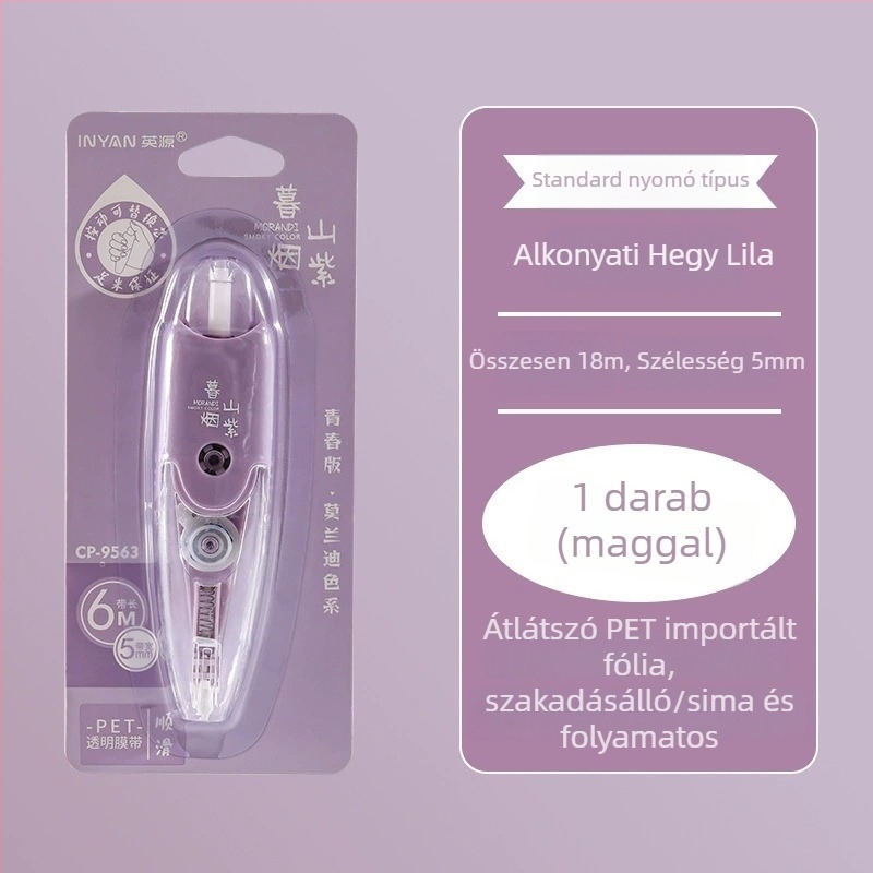 Kreatív, minimalist Push korrigáló szalag, 6 m, hordozható, nagy kapacitású, cserélhető maggal a diákok számára