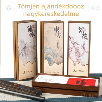 Új illatosító ajándékdoboz fa belső dobozzal és buddhista füstölővel