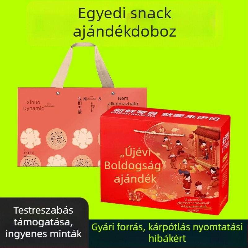 Személyre szabható desszert ajándékdoboz süteményekhez és kenyérhez