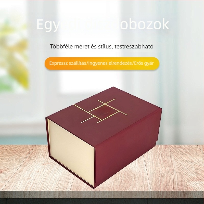 Személyre szabott ajándékdoboz nyitható fedéllel, üres dobozok kozmetikumokhoz