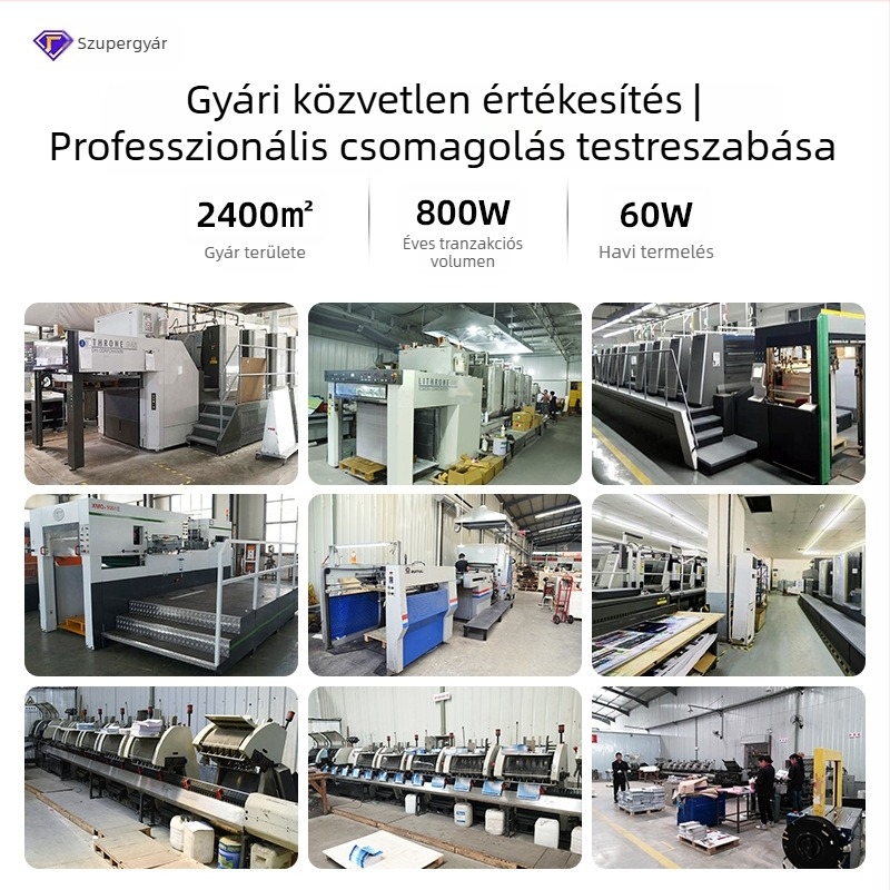 Kétajtós ajándékdoboz, emlékcsomagolás konferenciákhoz, testreszabható mintázat és kézműves színek