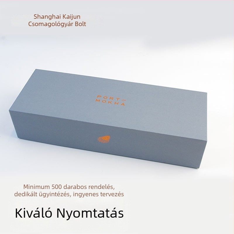 Kaijun Fehér kartonból készült ajándékdoboza két részes fedéllel, négy színű nyomtatás, UV bevonat