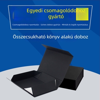 Összecsukható könyv alakú kozmetikai ajándékdoboz, hordozható papírdoboz fedéllel