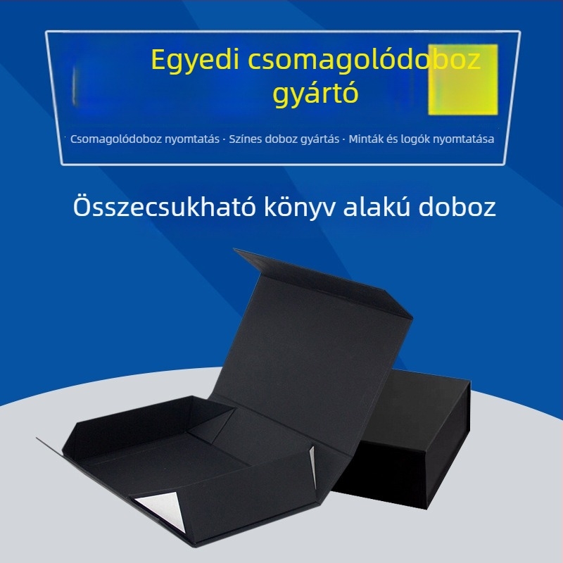 Összecsukható könyv alakú kozmetikai ajándékdoboz, hordozható papírdoboz fedéllel