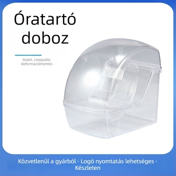 Átlátszó óradoboz akrilfedéllel, egybeépített
