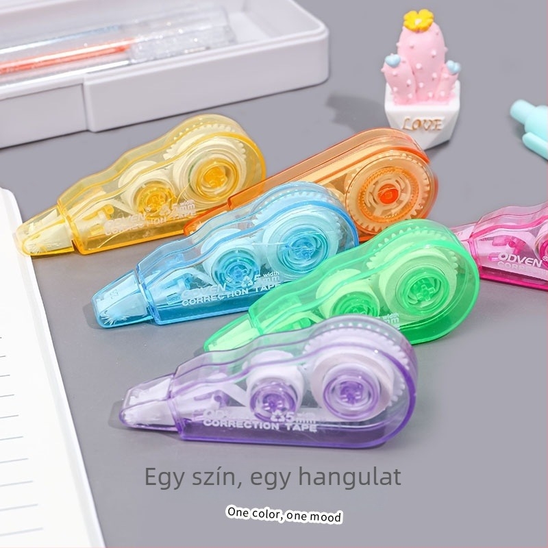 Tanulóknak szóló javító szalag íráshoz, elegáns mini kivitel, sima és hordozható, 6 darabos csomag
