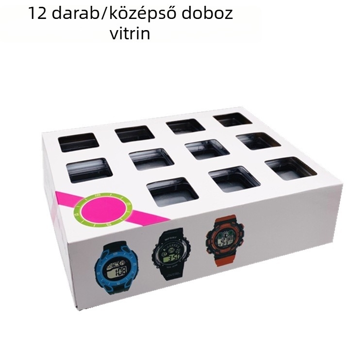 Átlátszó ablakkal rendelkező órakiállító doboz – elegáns bemutató- és tároló doboz órákhoz