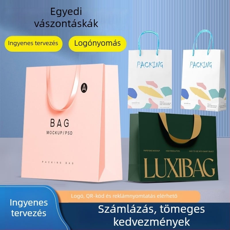 Egyedi boros táskák és kraft papírból készült ajándéktáskák kiállításokra